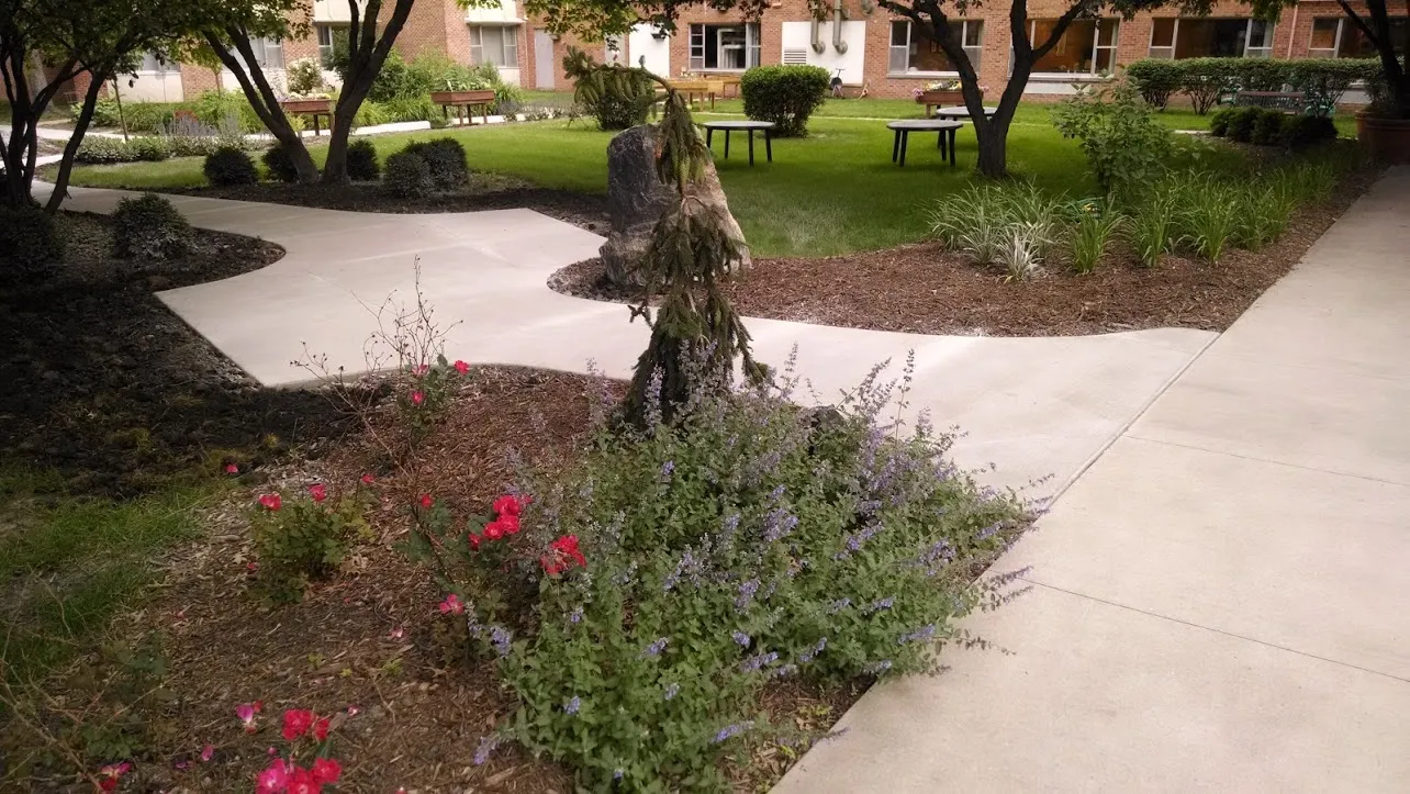 Commercial sidewalk installation at retirement center