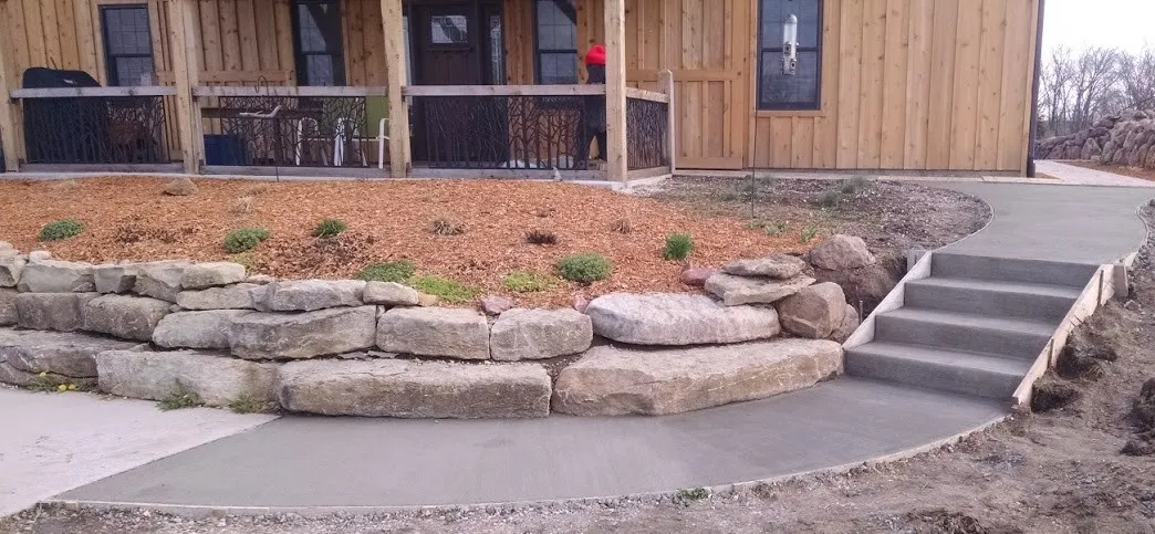 Concrete stairs and sidewalk project
